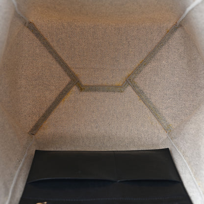 Celine Textured Canvas Small Belt Cabas Phantom Black White 5 of 9