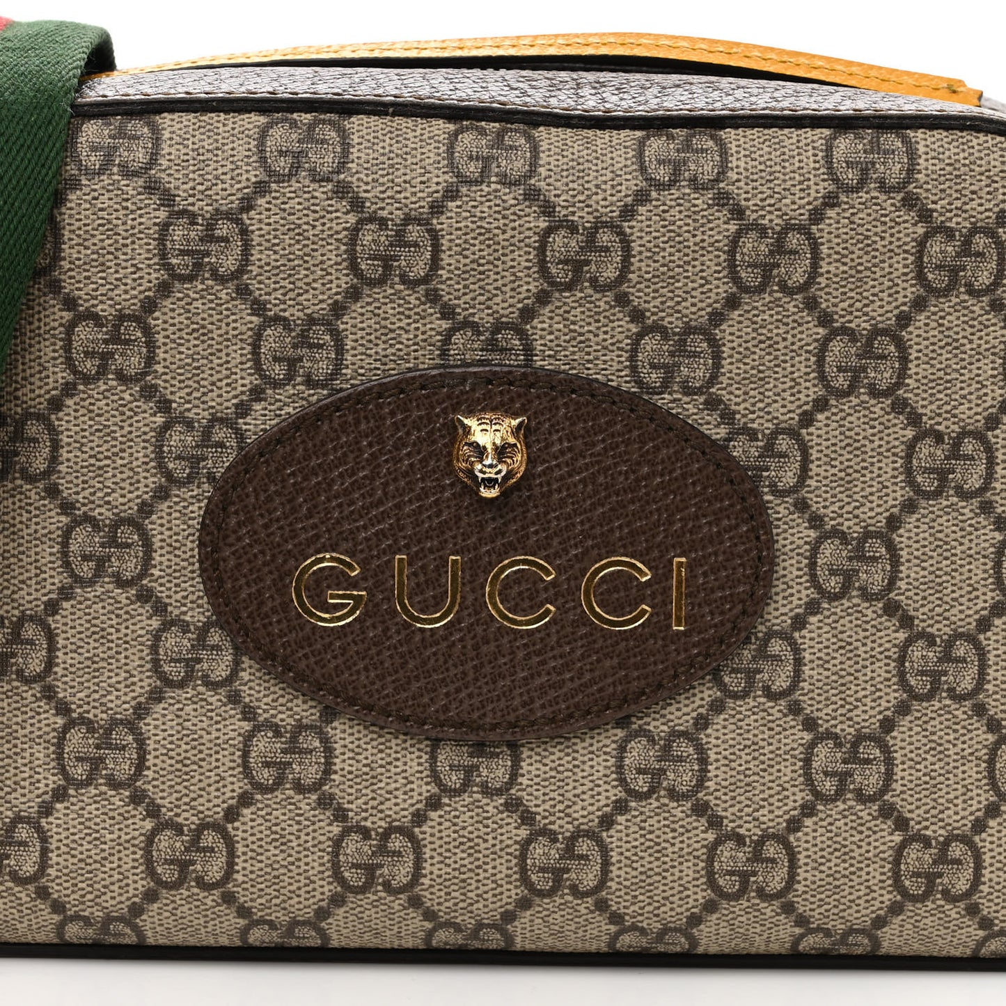 GG Supreme Monogram Web Neo Vintage Shoulder Bag Beige New Acero Crop