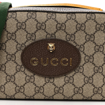 Gucci GG Supreme Monogram Web Neo Vintage Shoulder Bag Beige New Acero Crop 8 of 10