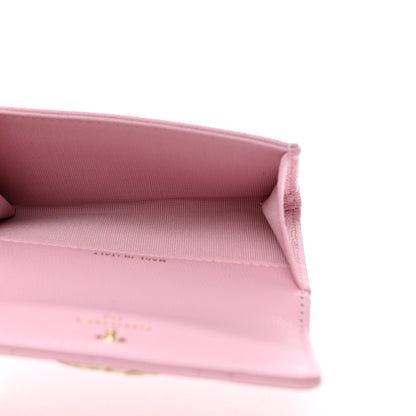 Chanel Caviar Quilted CC Flap Card Holder Pink 5 of 9