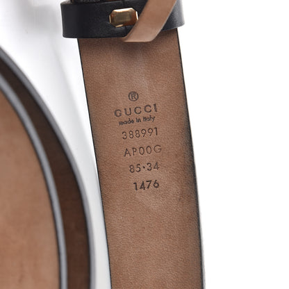 Gucci Calfskin Studded Interlocking G Belt 85 34 Black 6 of 6