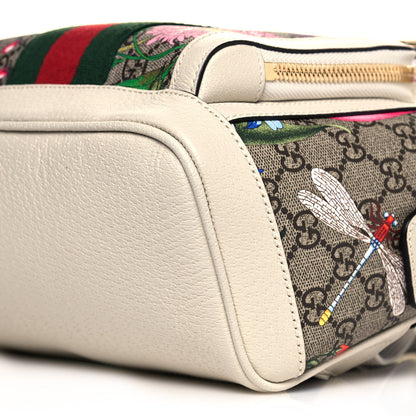 Gucci GG Supreme Monogram Flora Web Small Ophidia Day Backpack White 6 of 10