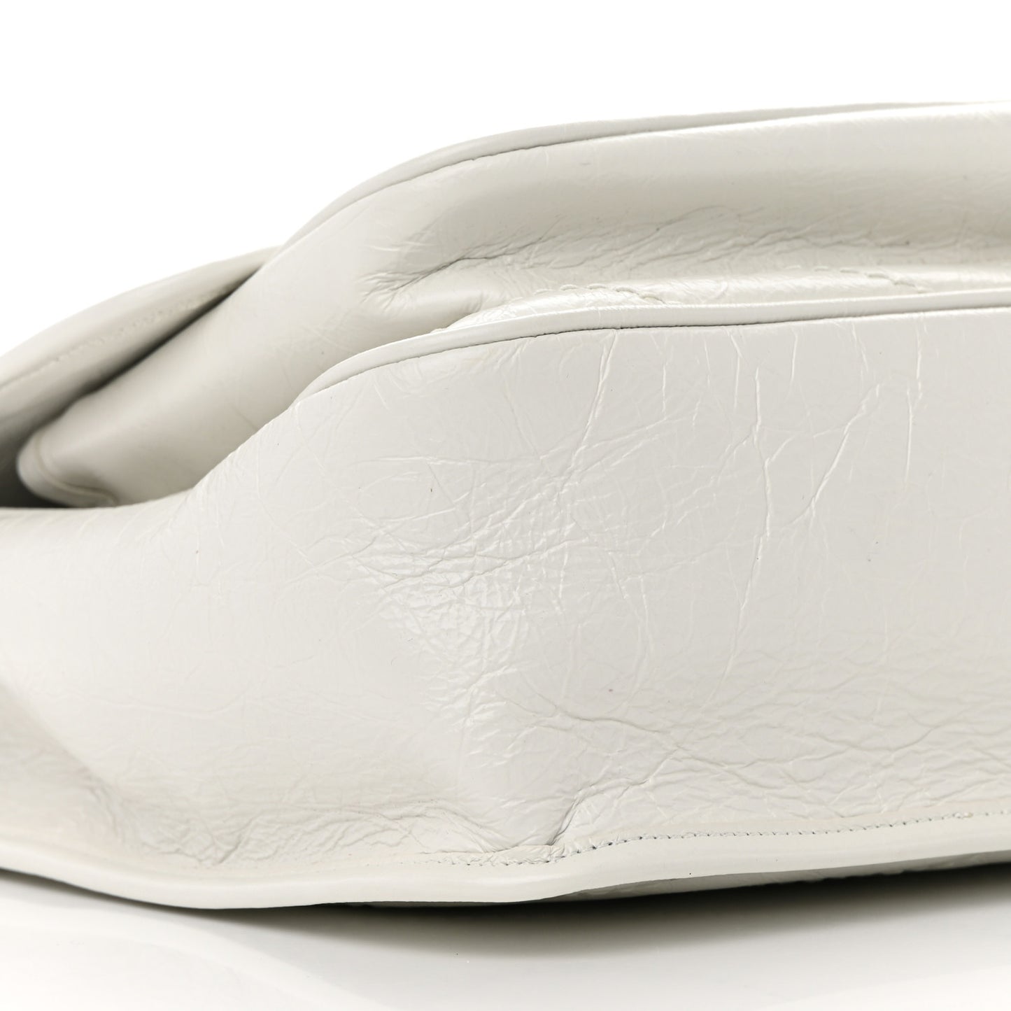 Crinkled Calfskin Matelasse Monogram Medium Niki Chain Satchel Dirty White