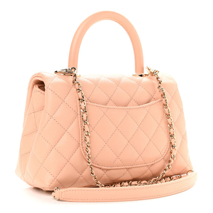 Chanel Caviar Quilted Mini Coco Handle Flap Light Pink 2 of 8
