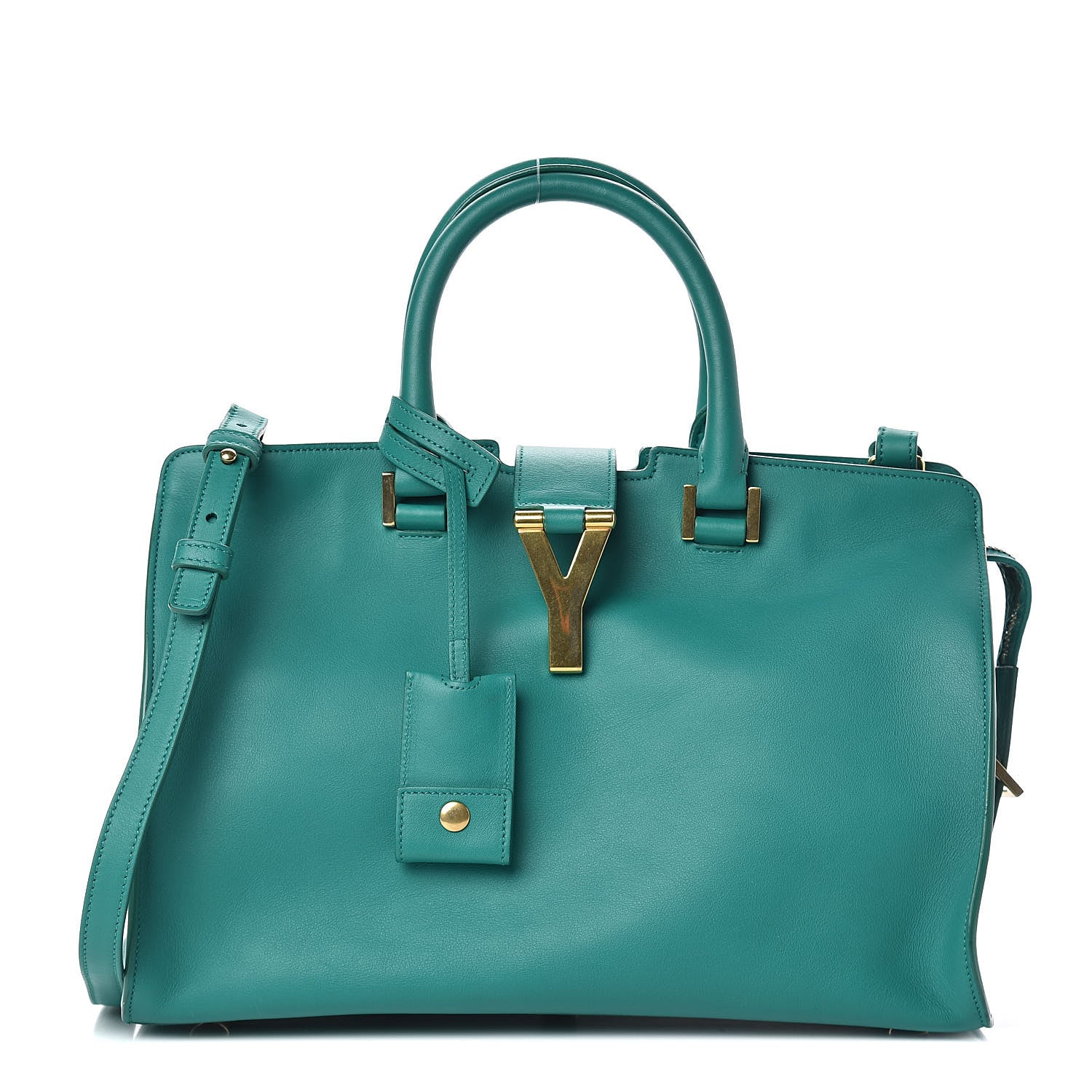 Saint Laurent Calfskin Small Classic Y Cabas Green 1 of 10