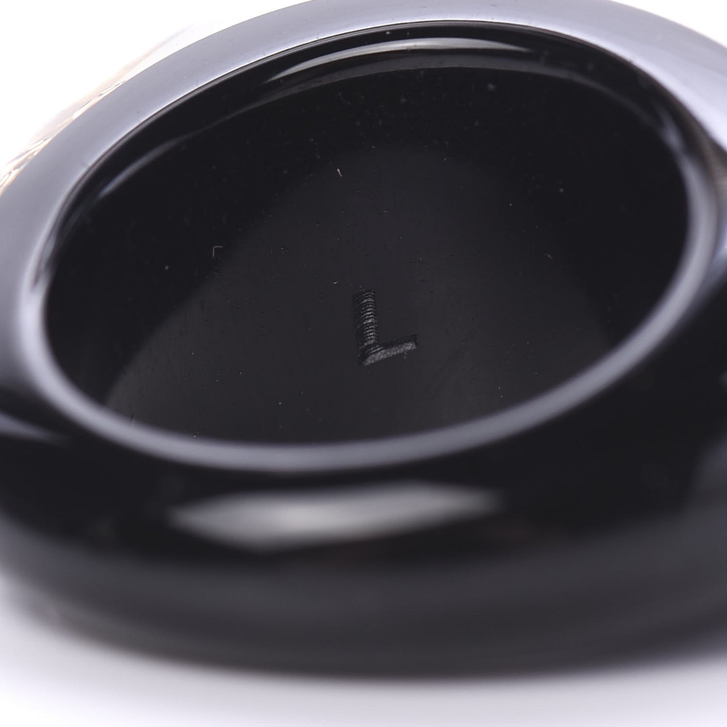 Resin Swarovski Crystal Inclusion Ring L Black
