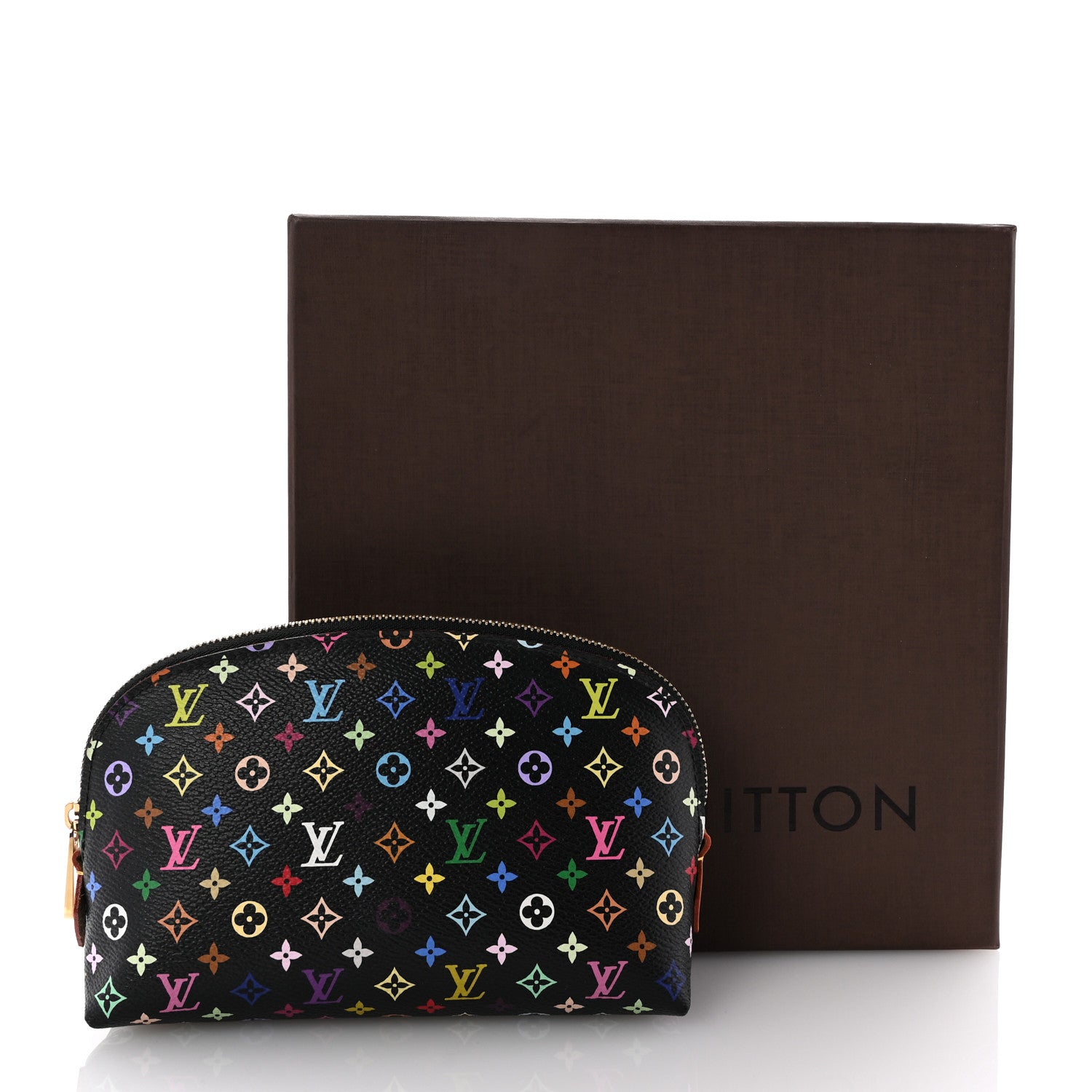 Louis Vuitton Monogram Multicolor Cosmetic Pouch Black Grenade 7 of 7