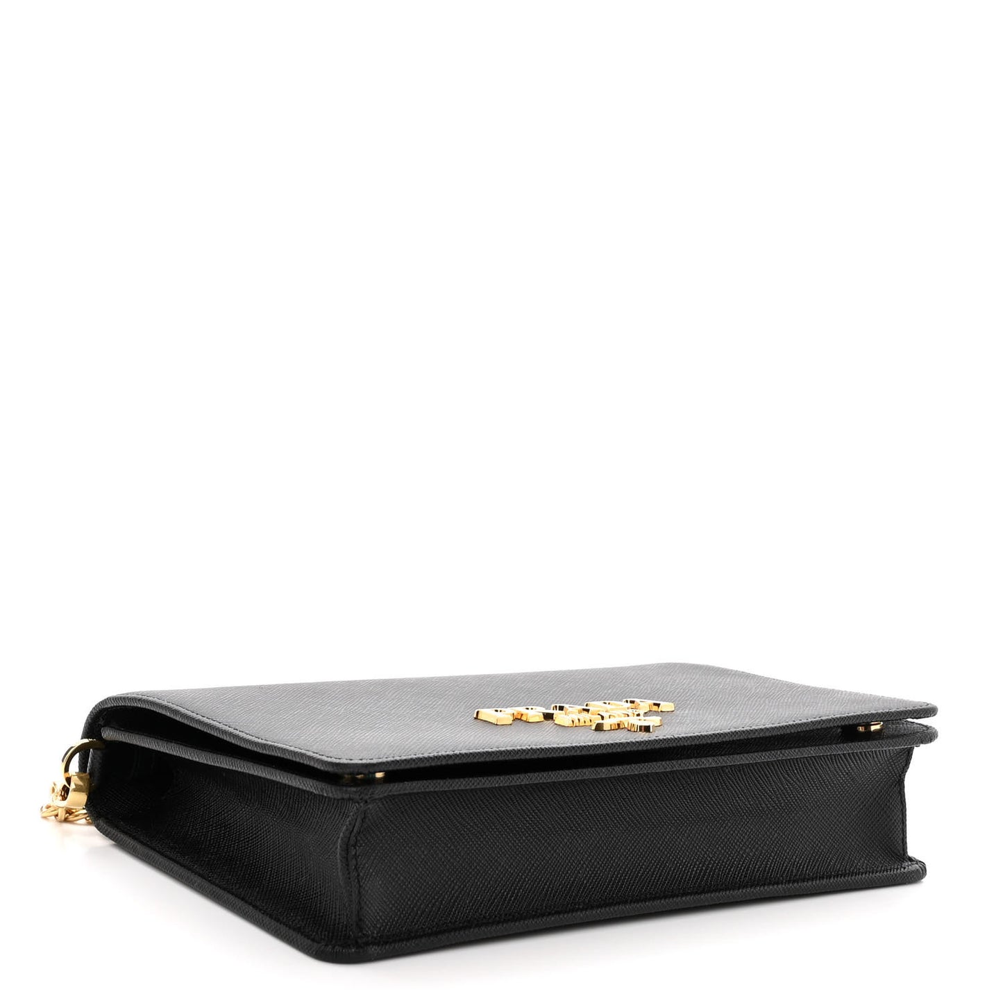 Saffiano Lux Mini Crossbody Bag Black