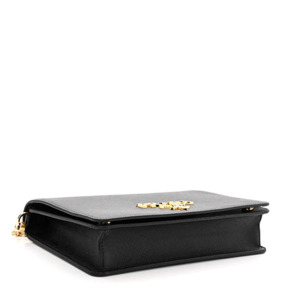 Prada Saffiano Lux Mini Crossbody Bag Black 5 of 10