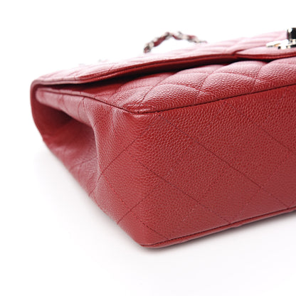 Chanel Caviar Quilted Jumbo Single Flap Red 8 of 10