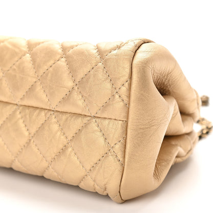 Chanel Metallic Aged Calfskin Quilted Medium Just Mademoiselle Gold 10 of 11