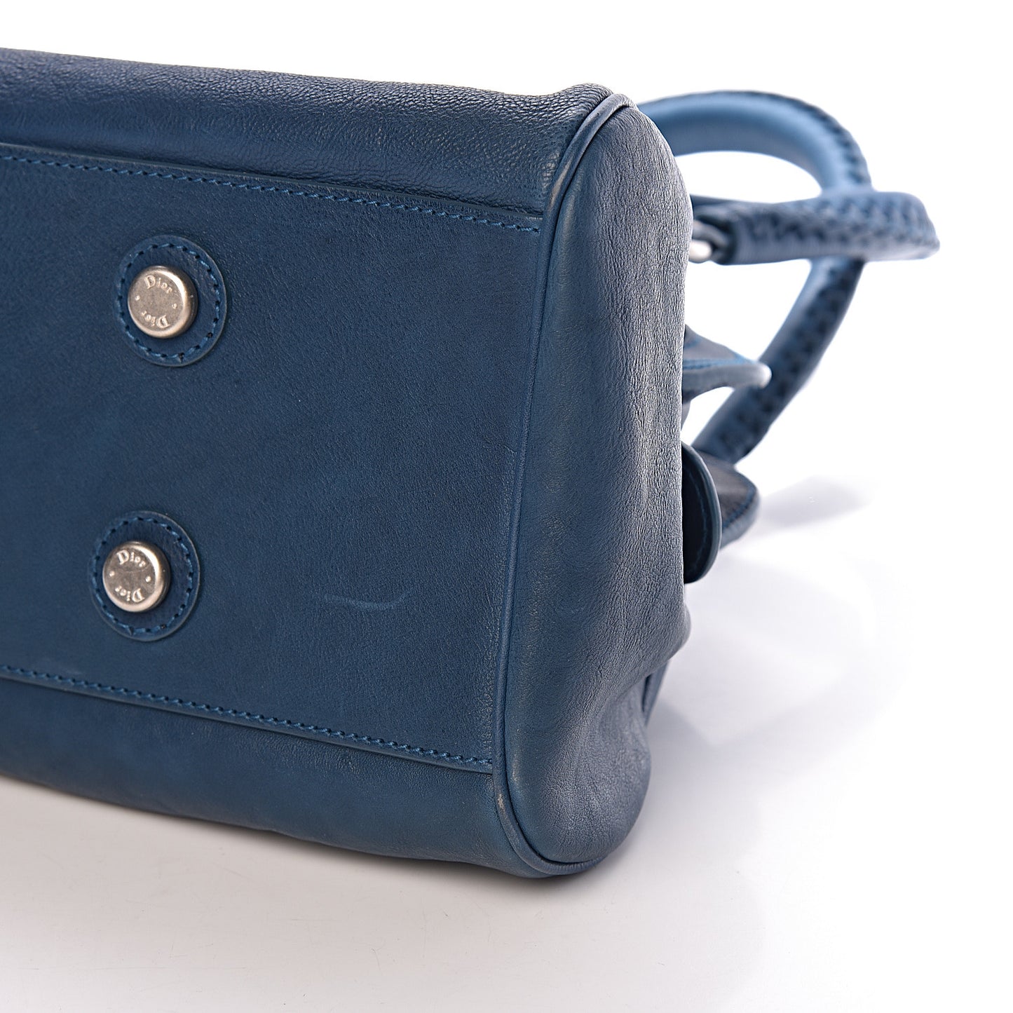 Calfskin Medium My Dior Satchel Turquoise