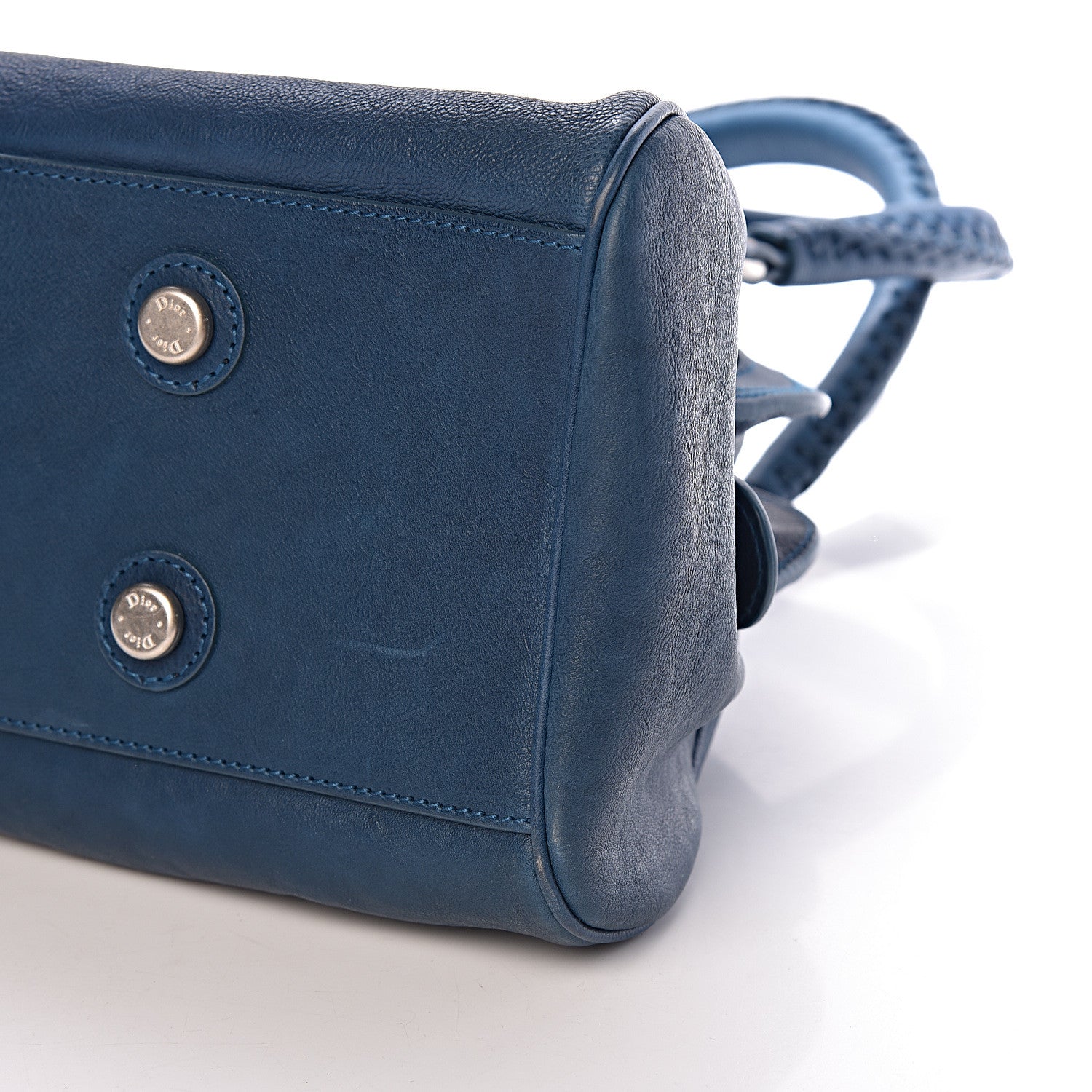 Christian Dior Calfskin Medium My Dior Satchel Turquoise 9 of 11