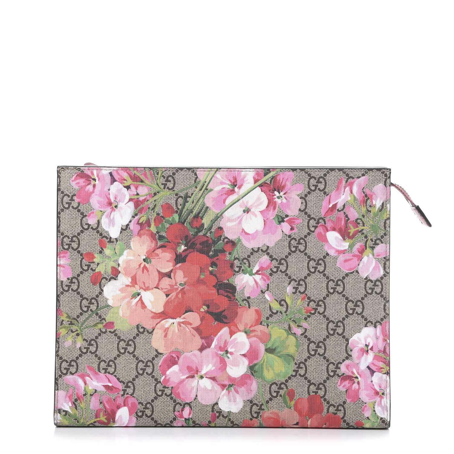 Gucci GG Supreme Monogram Blooms Large Cosmetic Case Beige Multicolor Dry Rose 1 of 6