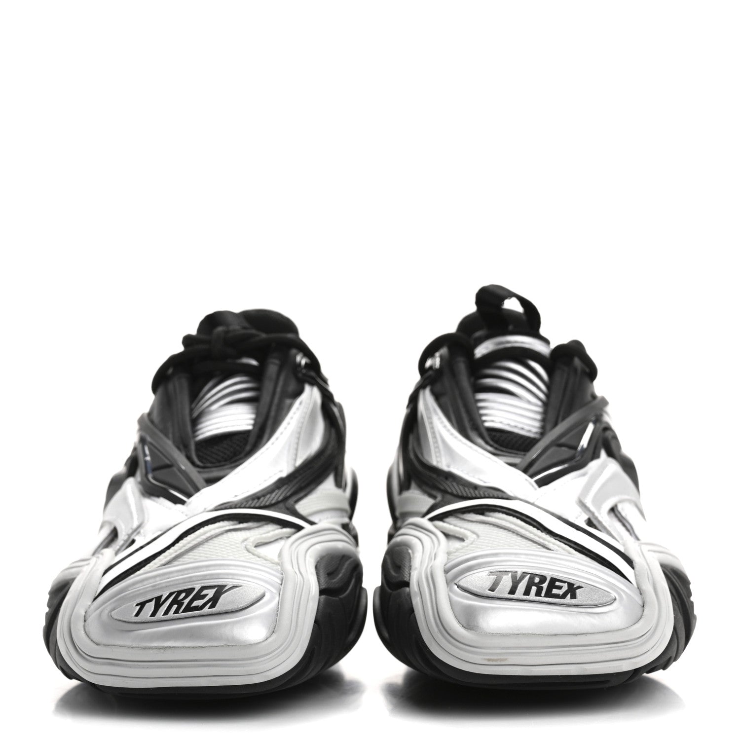 Balenciaga Rubber Womens Mesh Tyrex Sneakers 36 Black Grey 3 of 10