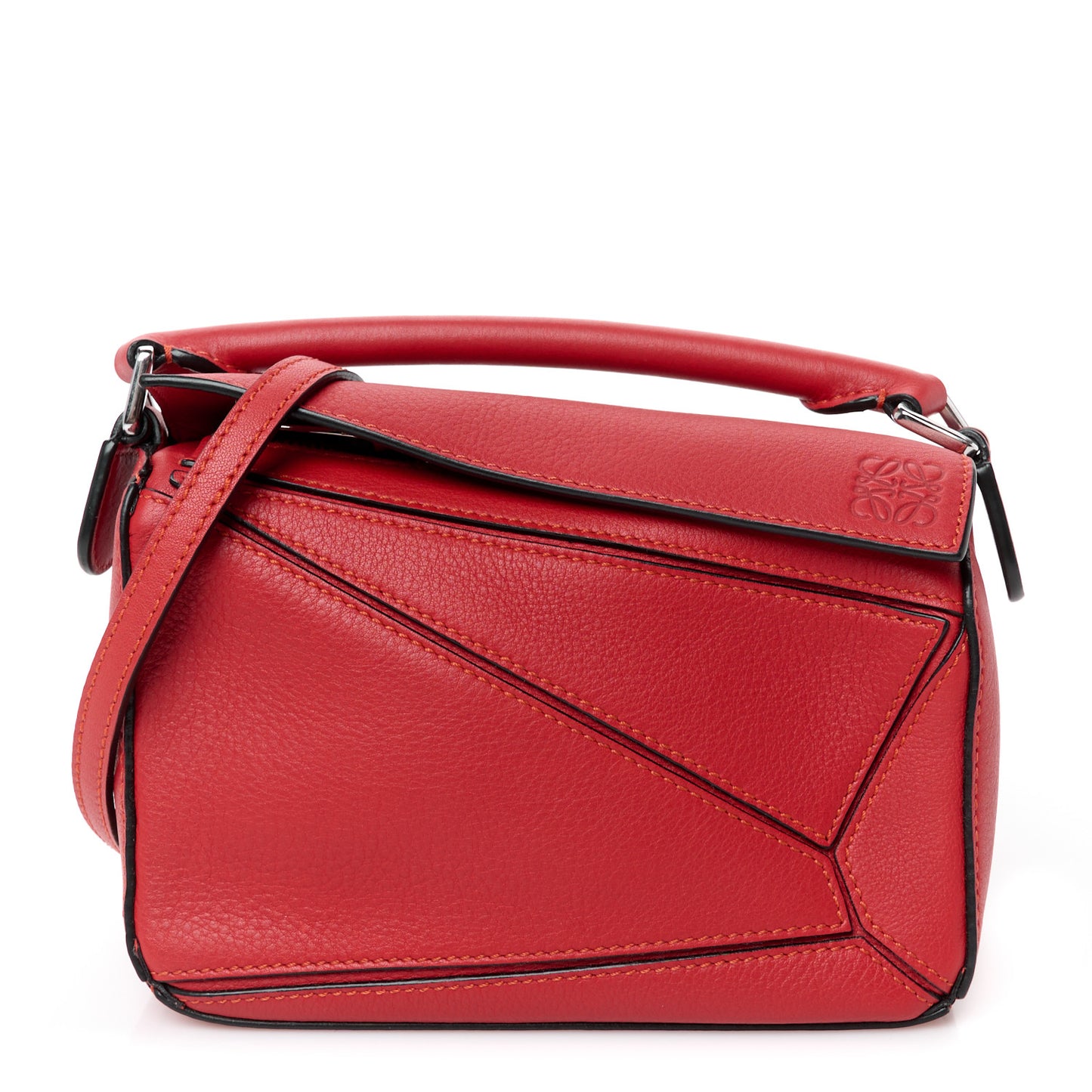 Calfskin Mini Puzzle Bag Pomodoro