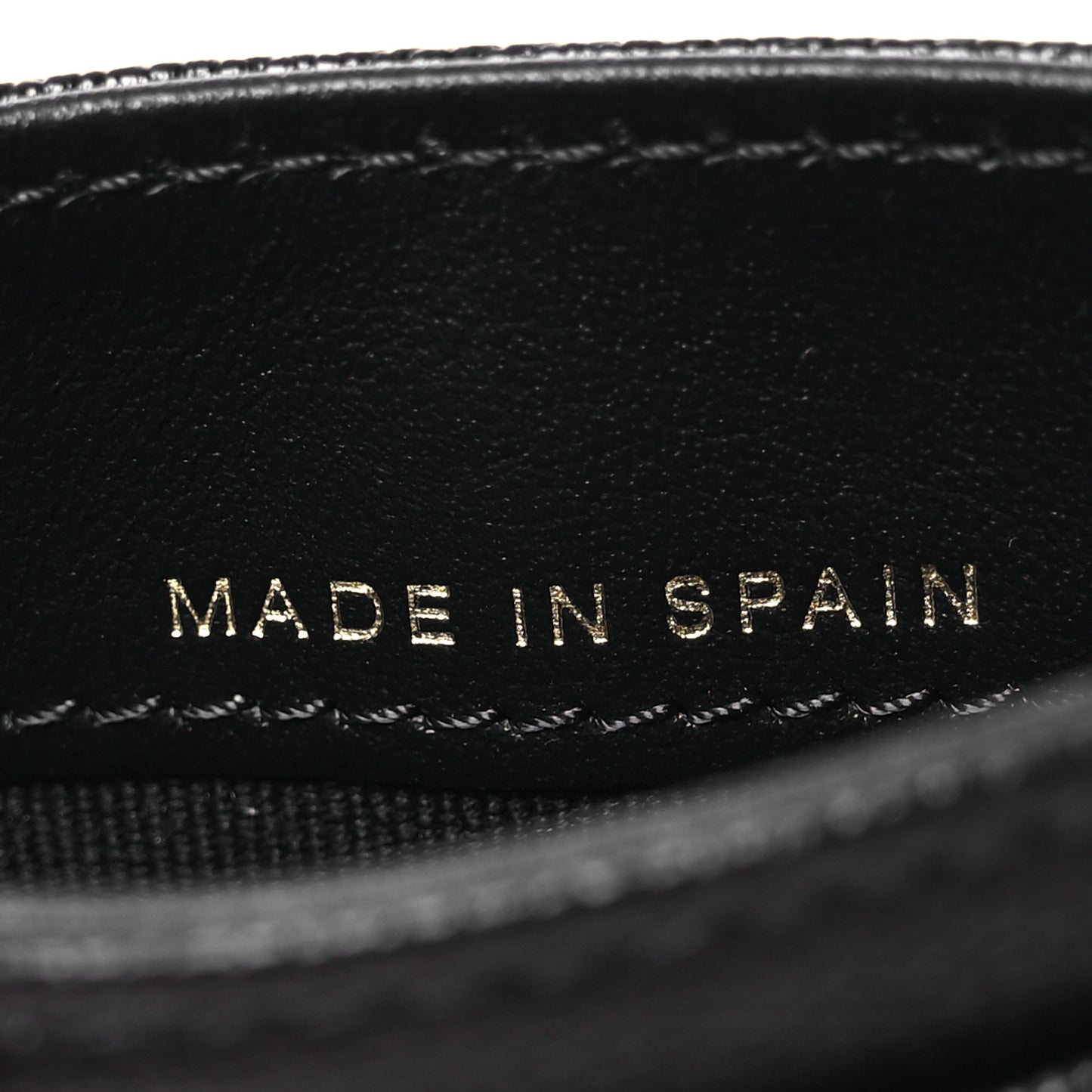 Caviar Quilted Studded CC Card Holder Black