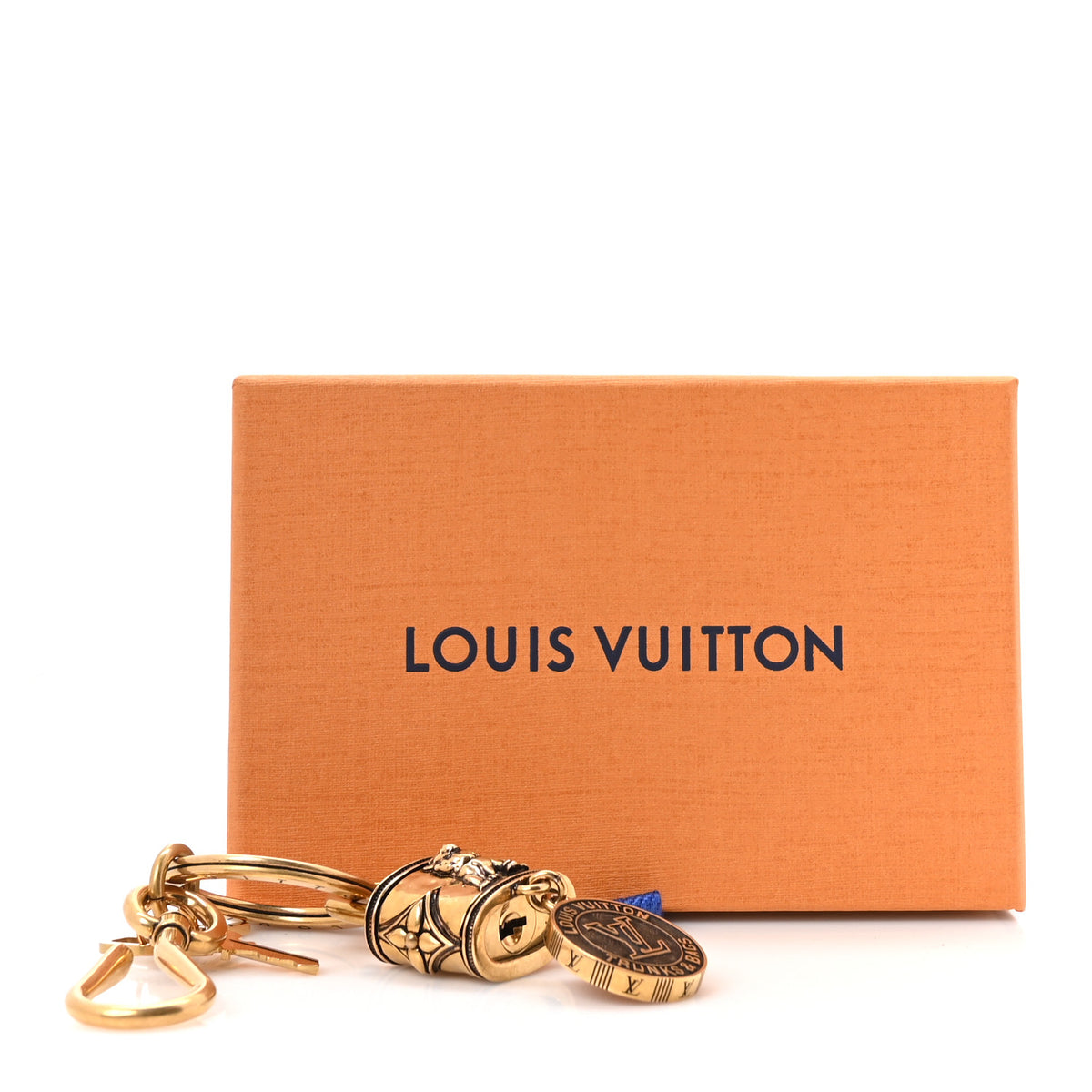 Louis Vuitton Metal Lion Speedy P9 Bag Charm Lock Gold 4 of 4