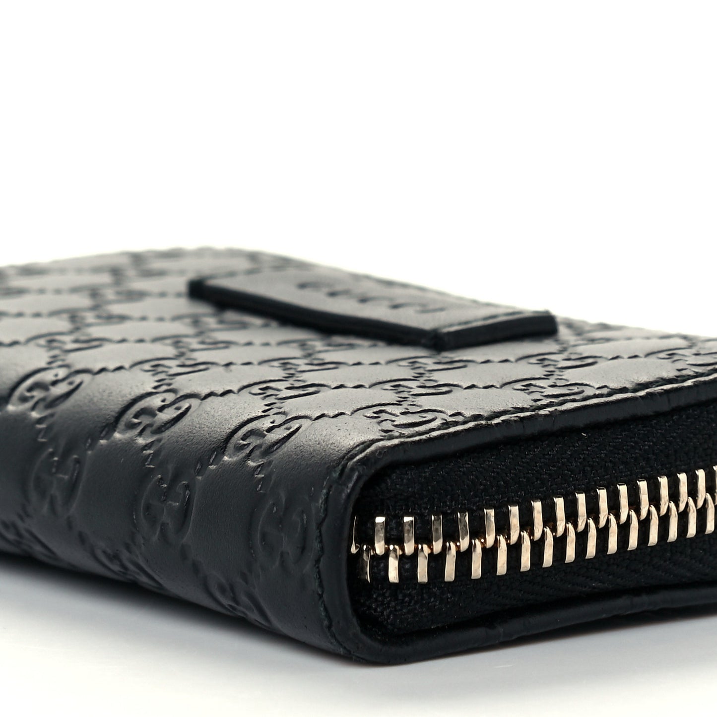 Microguccissima Zip Around Card Case Black
