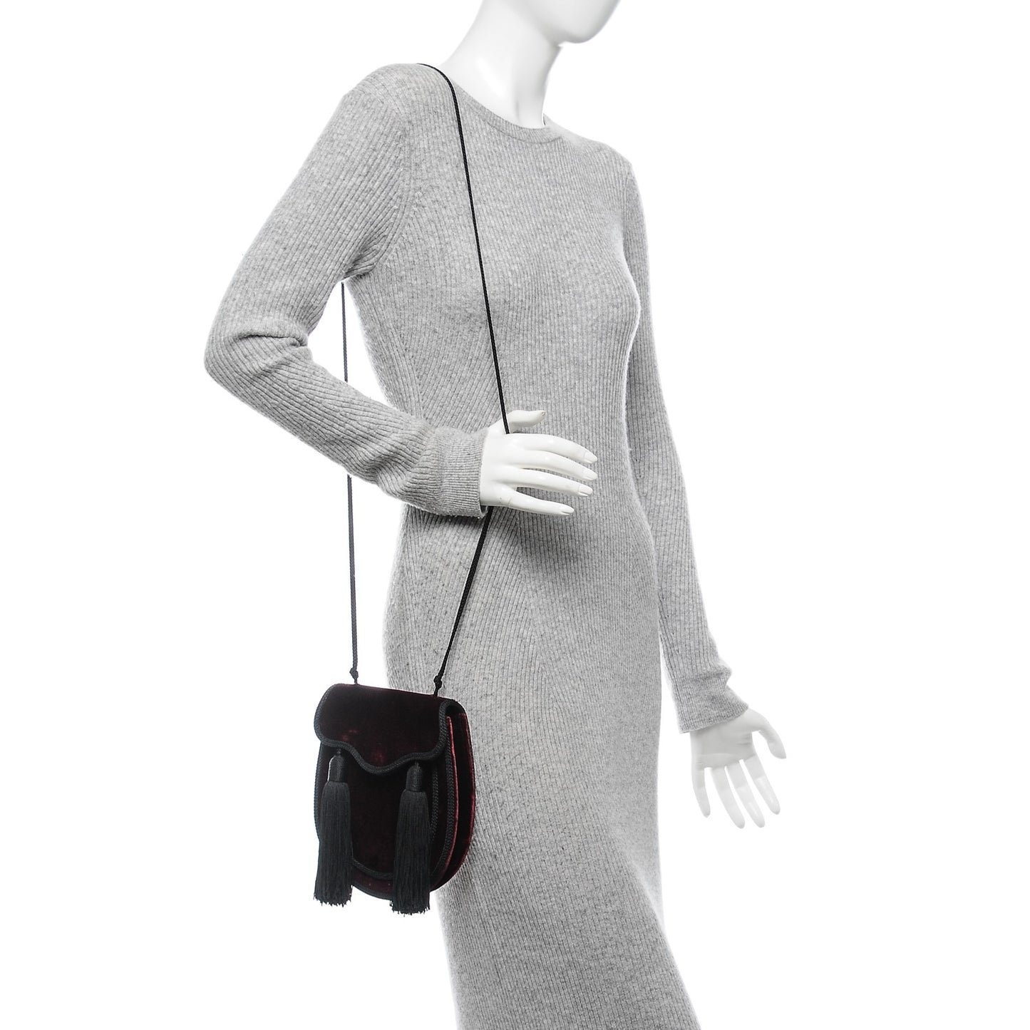 Velvet Opium 2 Crossbody Bag Bordeaux Black