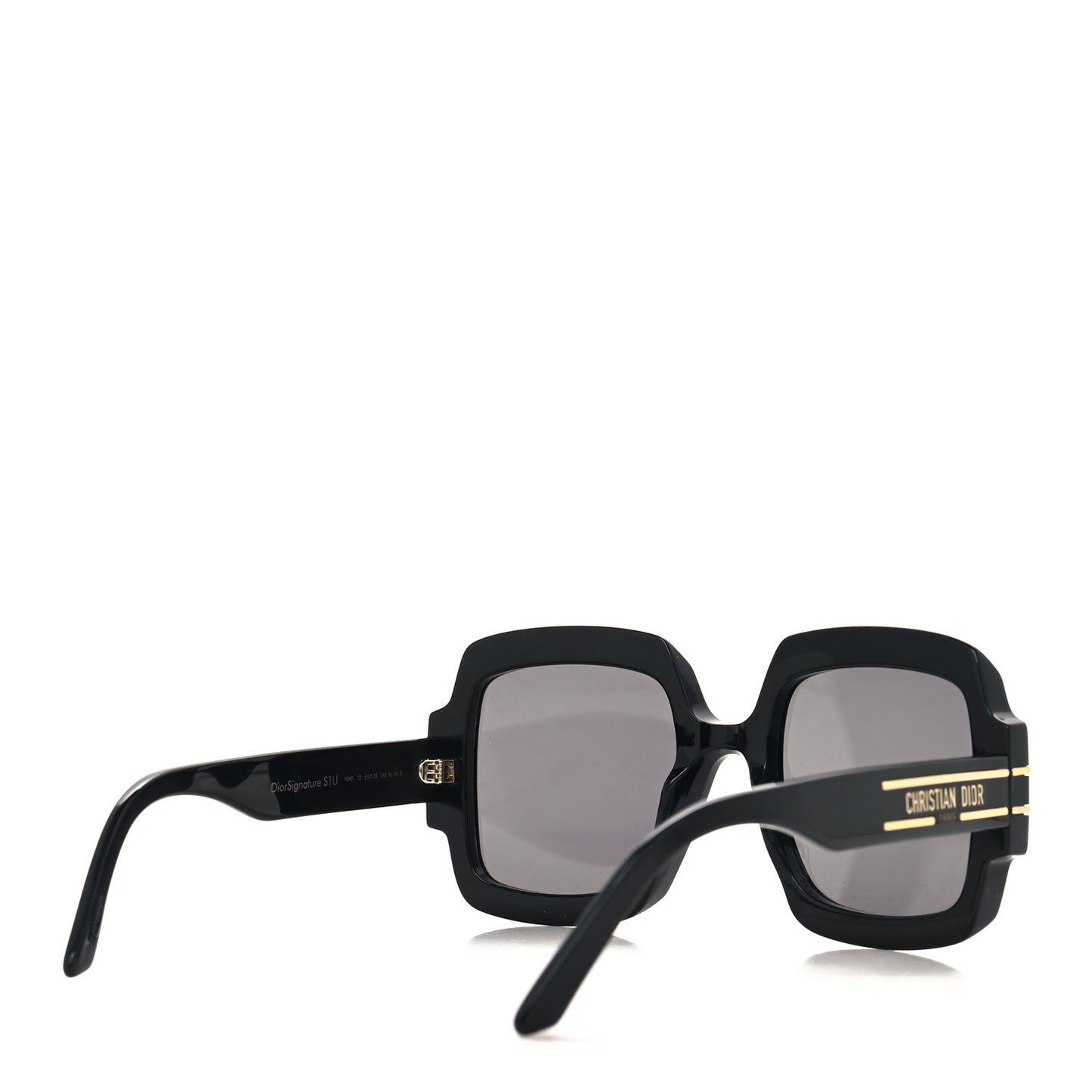 Acetate Diorsignature S1U Square Sunglasses Black