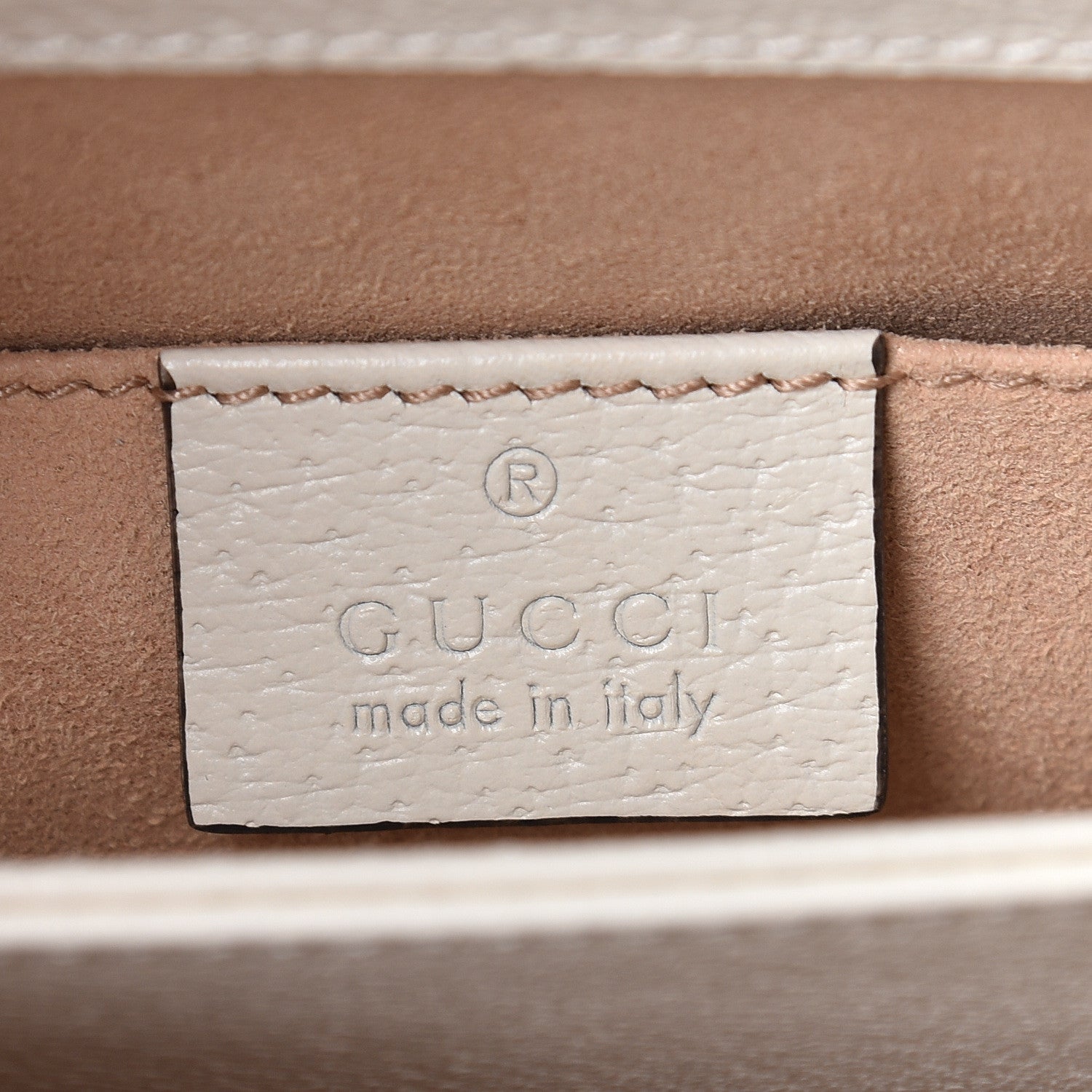 Gucci Suede Calfskin GG Web Small Ophidia Chain Shoulder Bag Burro New Mystic White 8 of 10