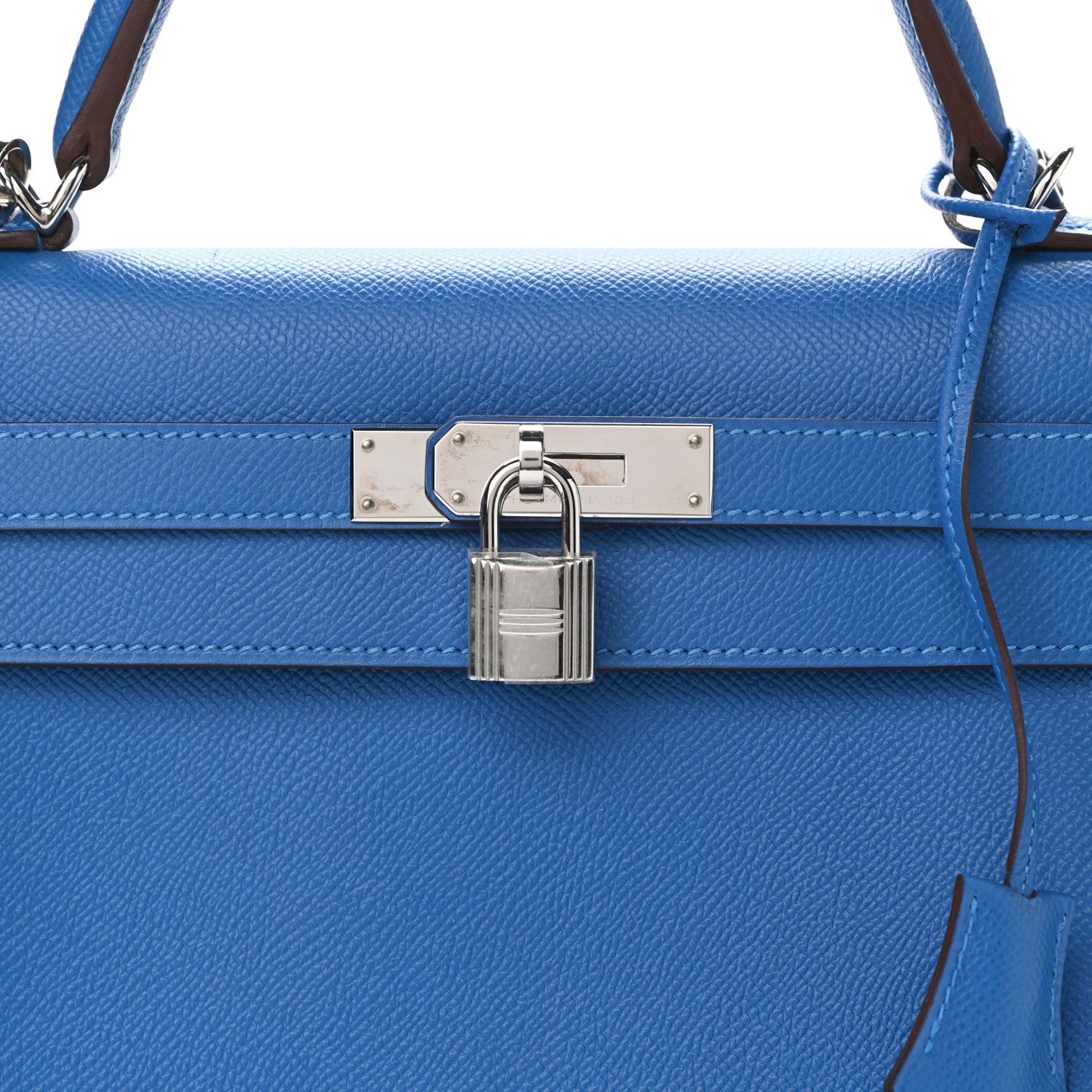 Hermes Epsom Kelly Sellier 32 Bleu Izmir 8 of 13