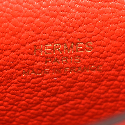 Hermes Tadelakt Chevre Mysore Kelly Quelle Idole Bag Charm Capucine Jaune De Naples Vert Vertigo Zanzibar 4 of 6