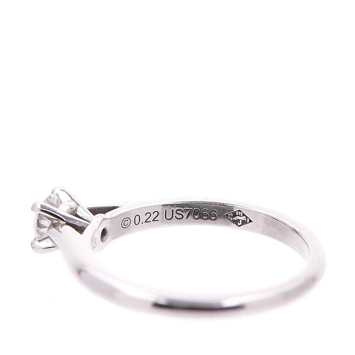 Platinum .22ct Diamond Solitaire Engagement Ring 48 4.5