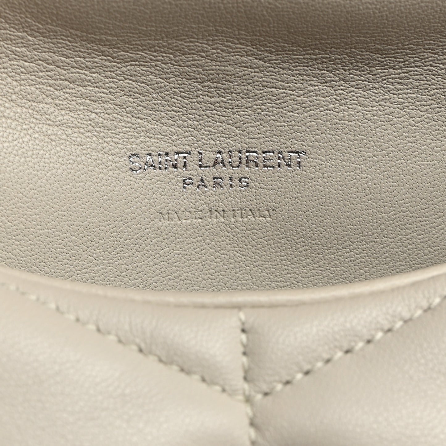 Lambskin Monogram Loulou Puffer Pouch Clutch Crema Soft