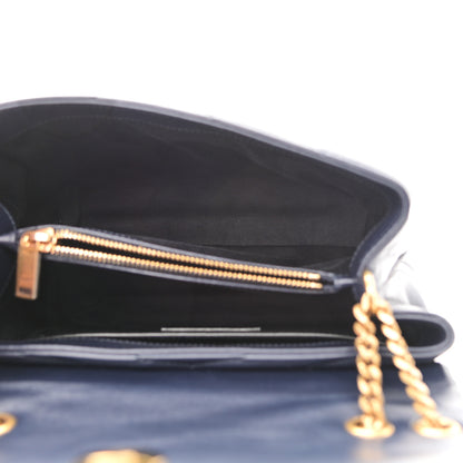 Saint Laurent Calfskin Y Quilted Monogram Small Loulou Chain Satchel Denim Brut 5 of 8