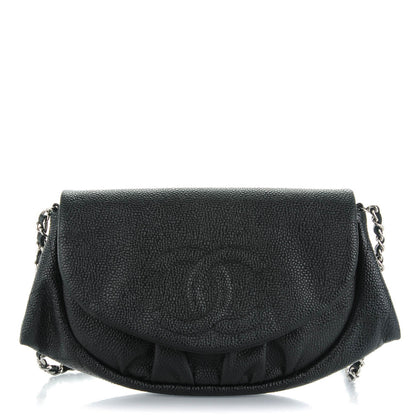 Chanel Caviar Half Moon Wallet On Chain WOC Black 1 of 8
