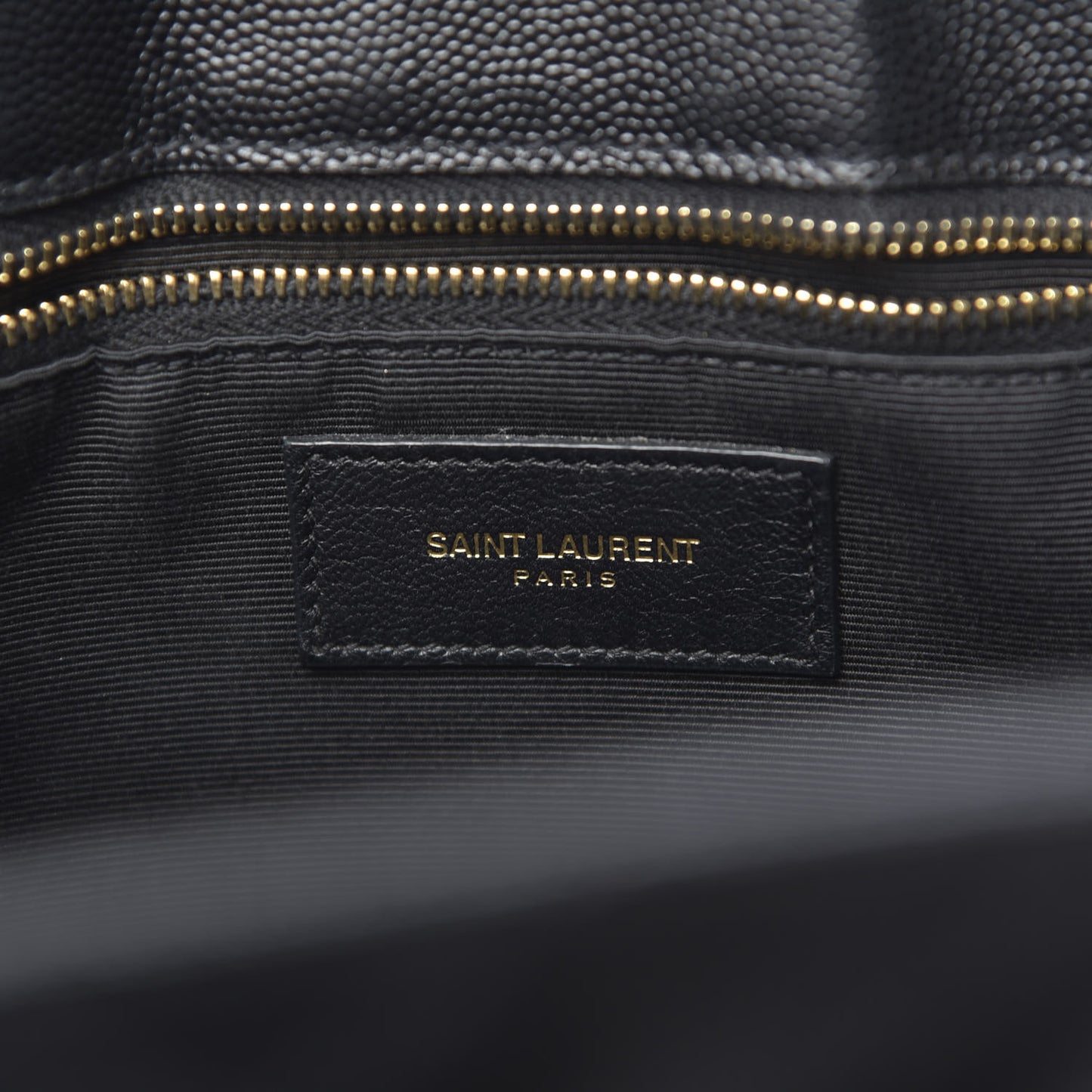 Grain De Poudre Matelasse Chevron Monogram Shopping Bag Black