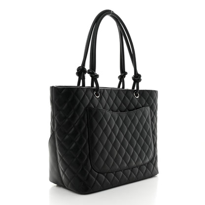 Chanel Calfskin Quilted Large Cambon Tote Black 3 of 16