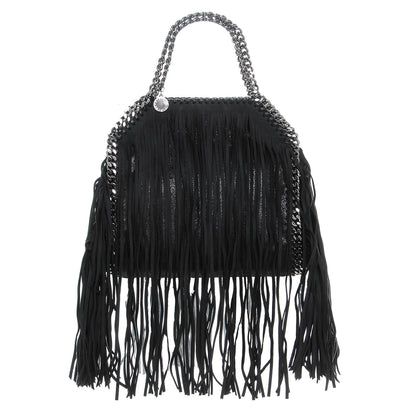 Stella McCartney Shaggy Deer Fringe Mini Falabella Tote Black 1 of 6