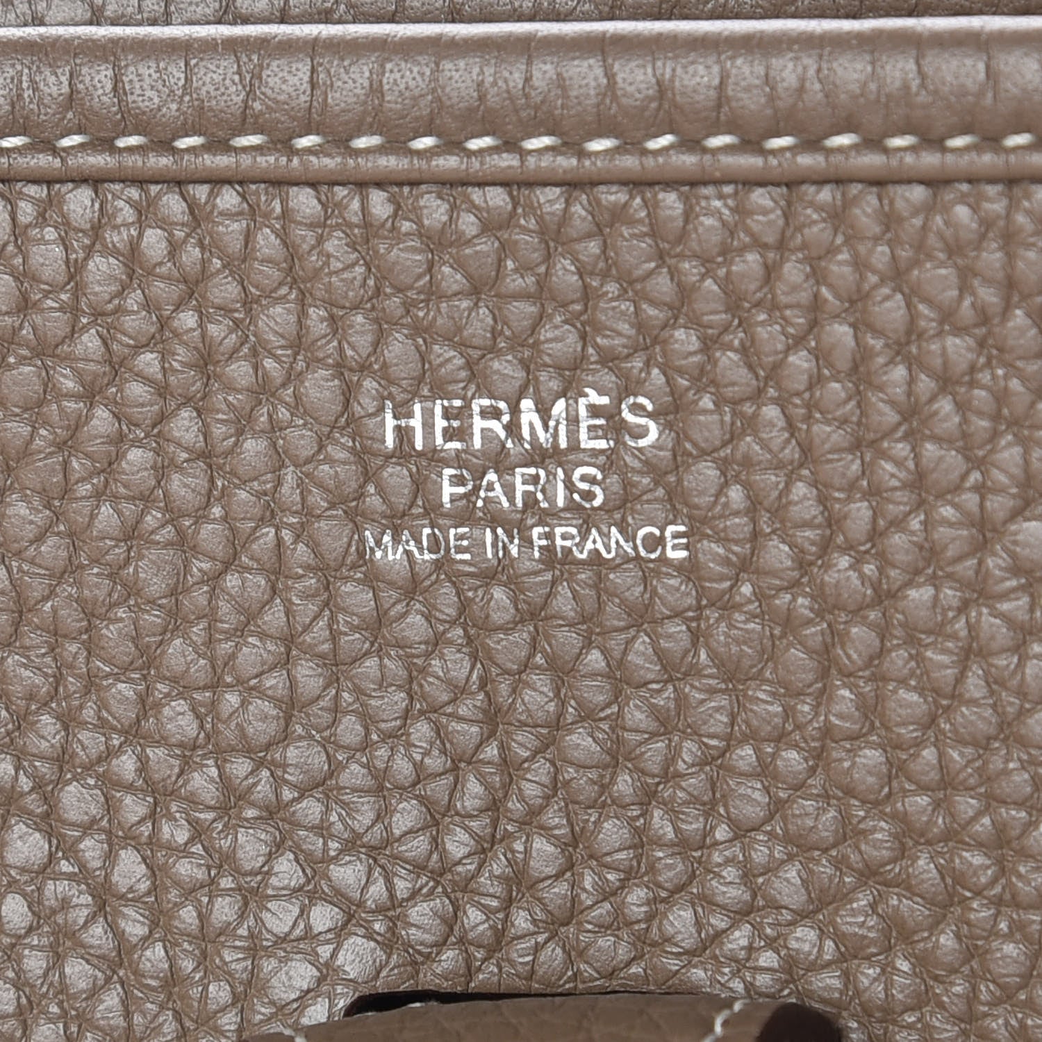 Hermes Taurillon Clemence Evelyne III PM Etoupe 7 of 16