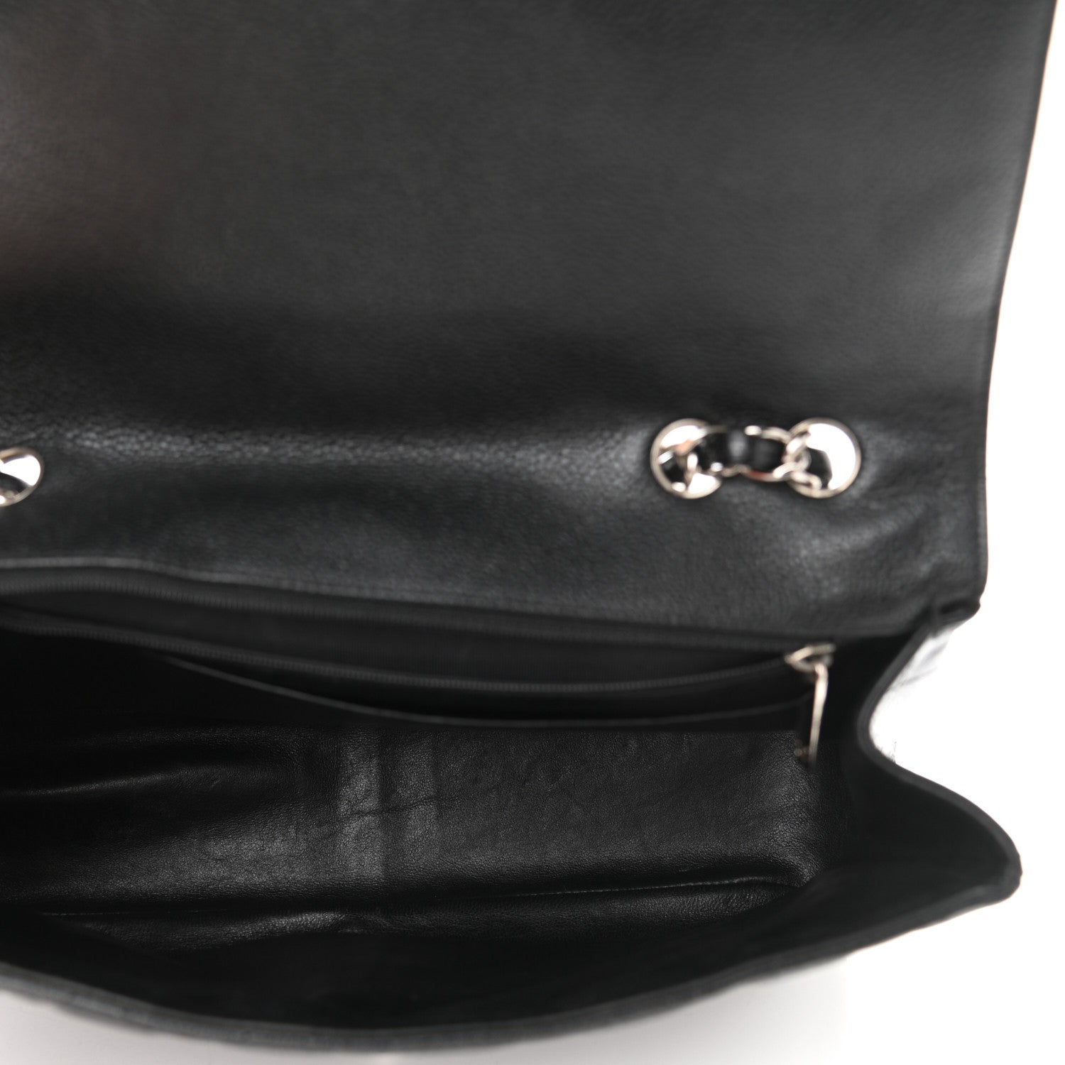 Chanel Caviar Quilted Jumbo Single Flap Black 5 of 11