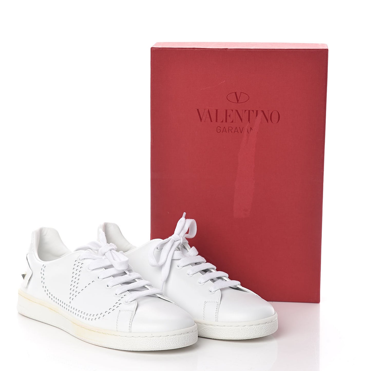 Calfskin Womens Backnet Sneakers 38.5 White