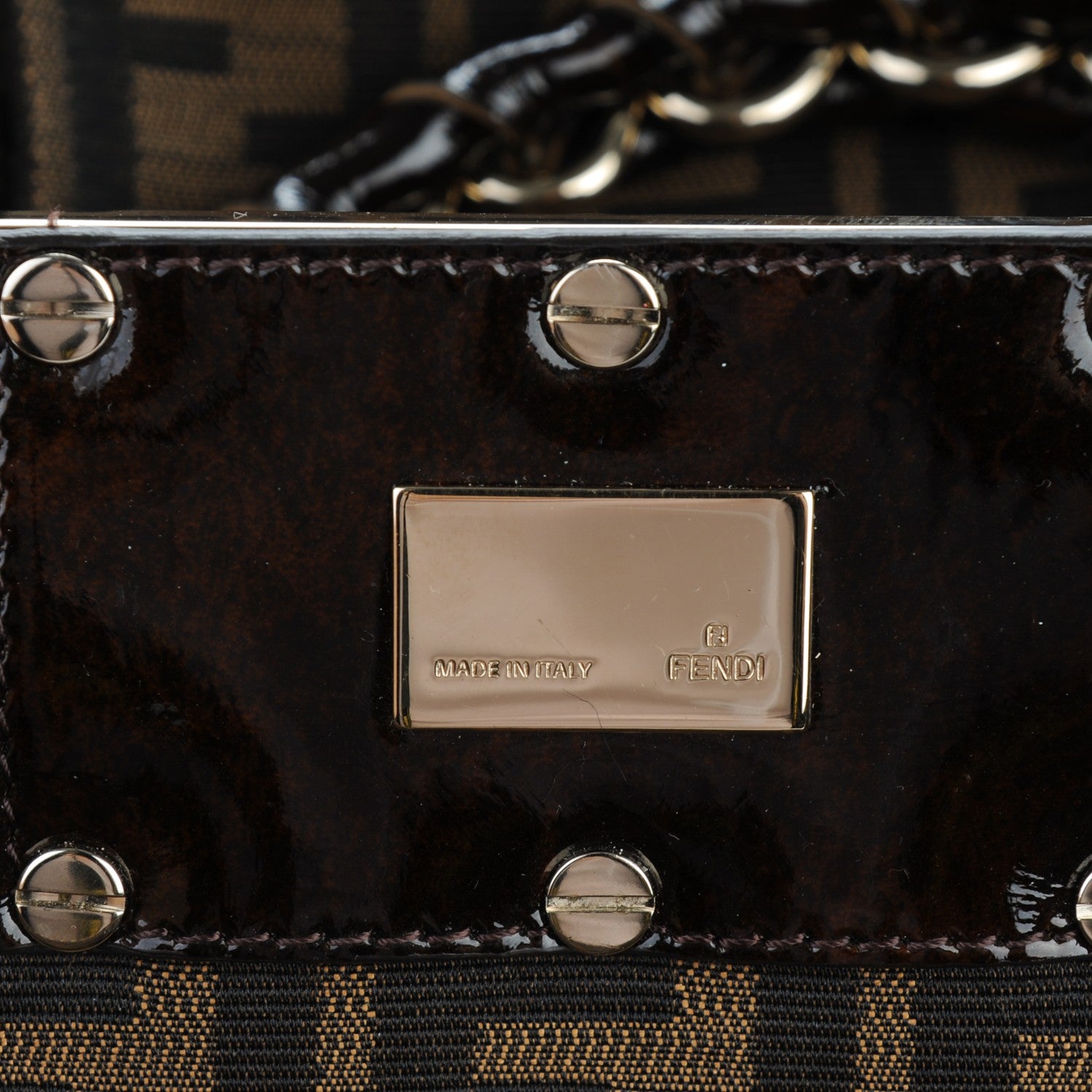 Fendi Zucca Mia Tote Tobacco 6 of 8