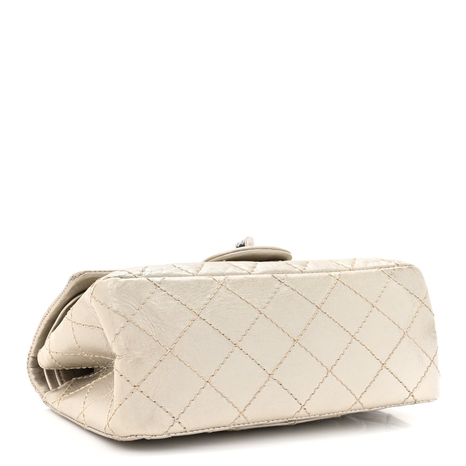 Chanel Metallic Aged Calfskin Quilted 2.55 Reissue Mini Flap Light Gold 4 of 16