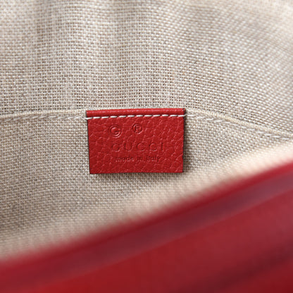 Gucci Dollar Calfskin Small GG Charm Dome Bag Red 8 of 10