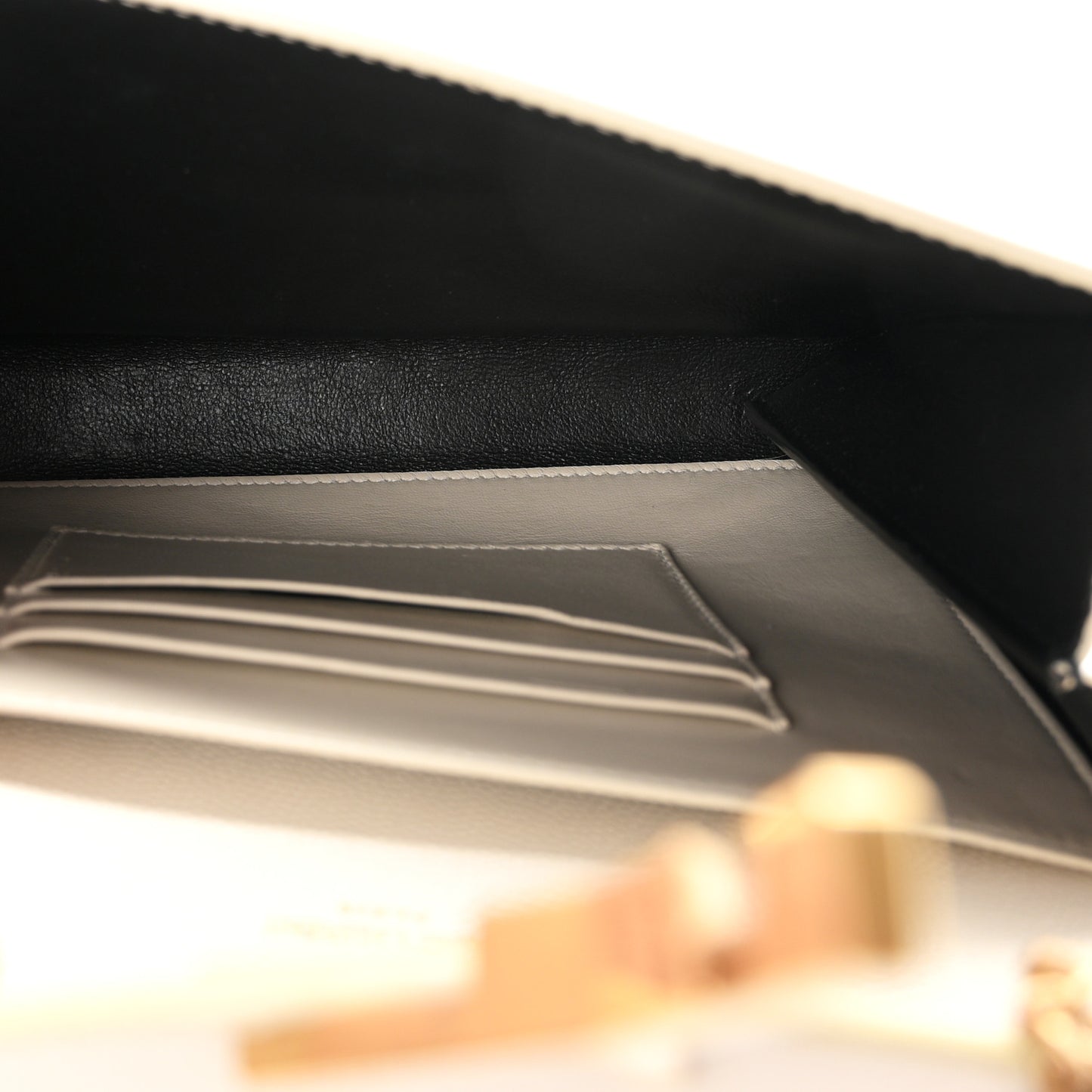 Grain De Poudre Monogram Cassandra Chain Wallet Crema Soft