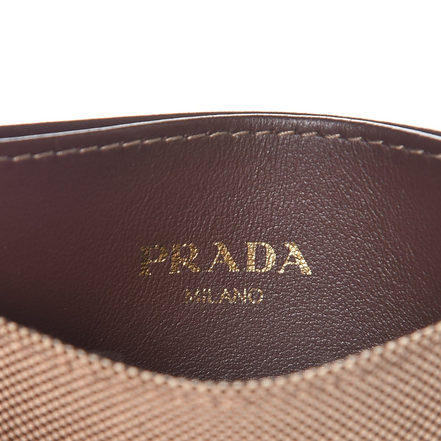 Prada Jacquard Logo Card Case Corda Bruciato 6 of 8