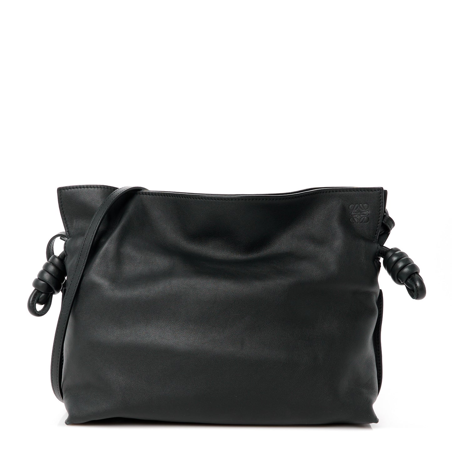 Nappa Medium Flamenco Knot Bag Black