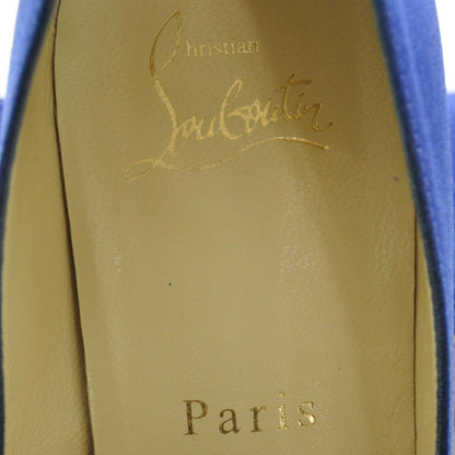 Christian Louboutin Crepe Satin Lady Peep 150 Pumps 37.5 Blue 8 of 8