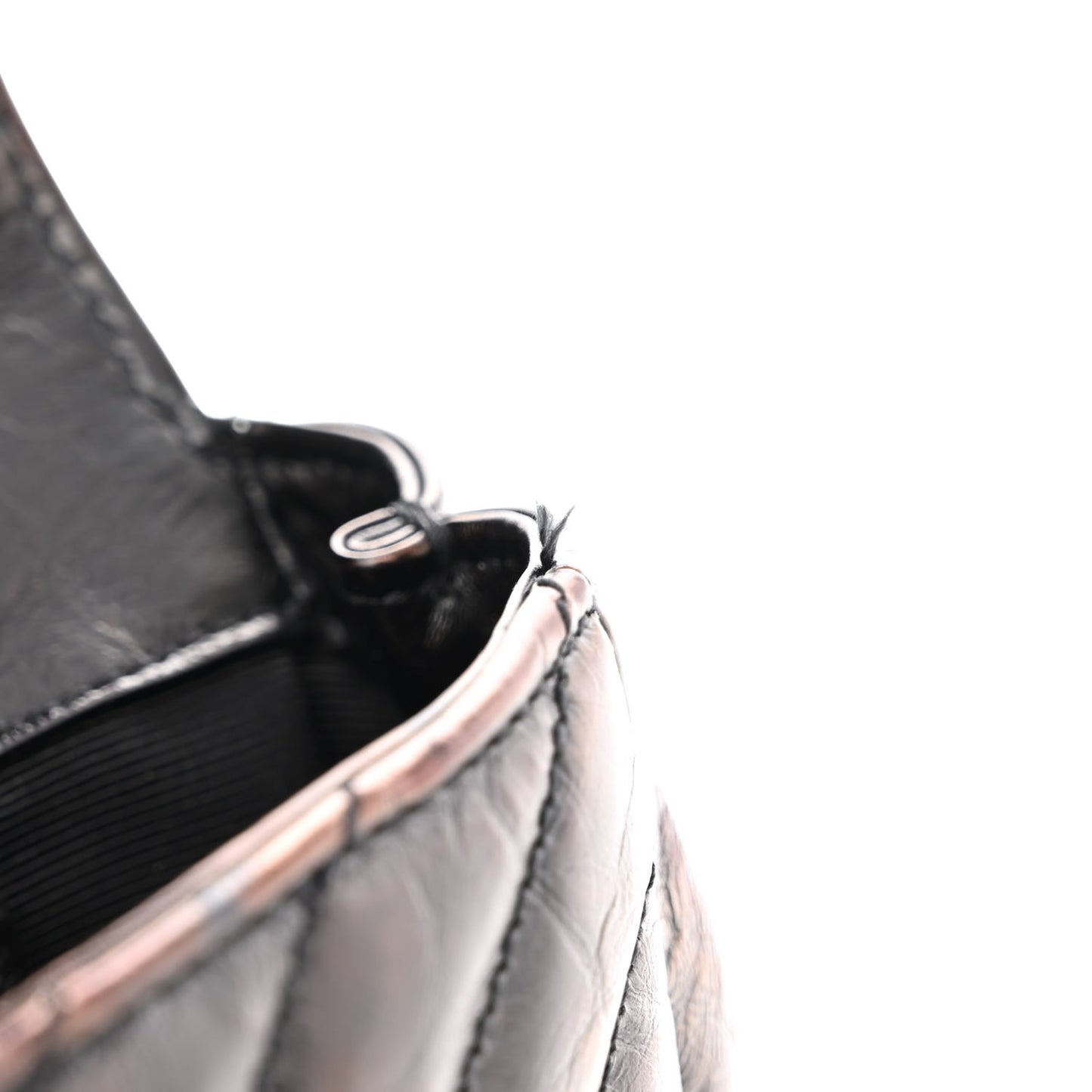 Calfskin Matelassé Monogram Classic Baby Punk Chain Bag Black