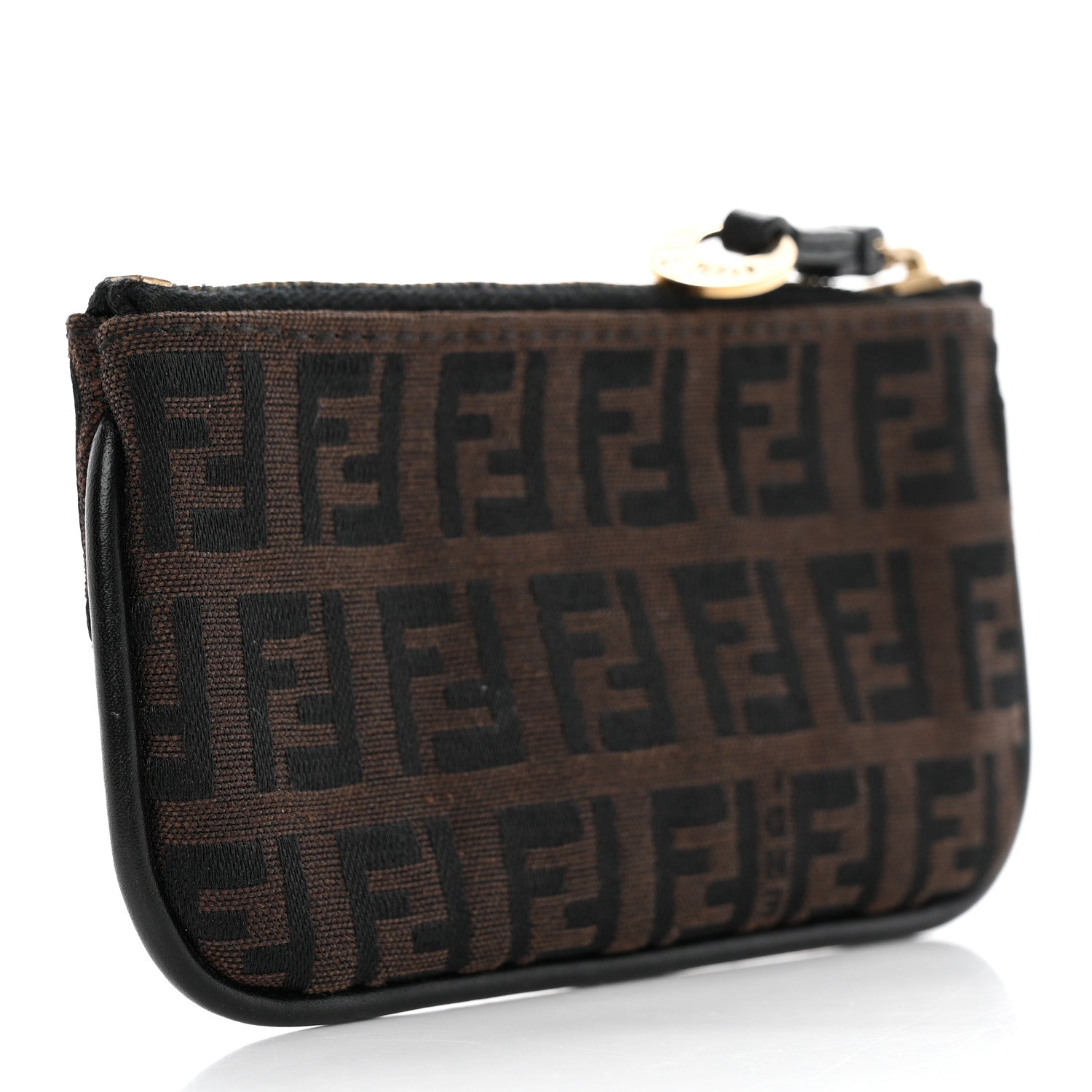 Fendi Zucchino Spalmati Forever Coin Pouch Key Case Nocciola 4 of 10