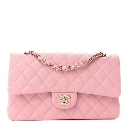Chanel Caviar Quilted Medium Double Flap Pink 1 of 9