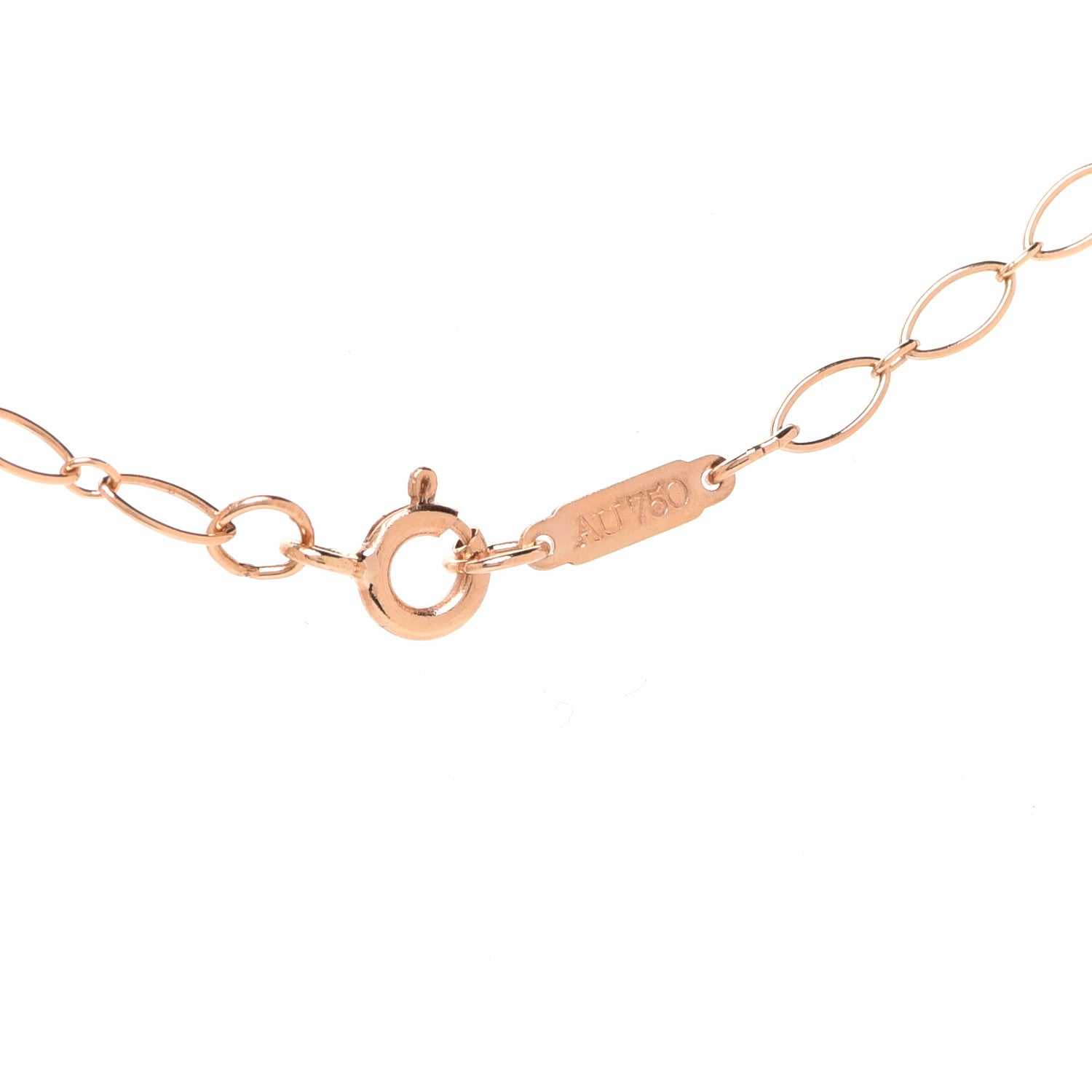 Tiffany 18K Rose Gold Oval Link Chain 18" 4 of 6