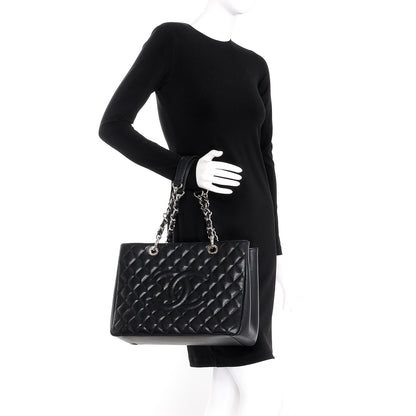 Chanel Caviar Quilted Grand Shopping Tote GST Black 2 of 7